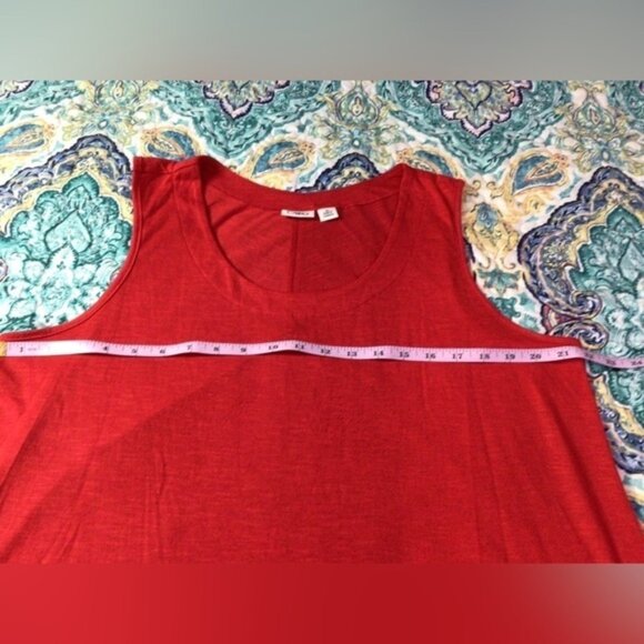 Cato Red Sleeveless Scoop Neck Tank Top (0066) - Picture 8 of 11